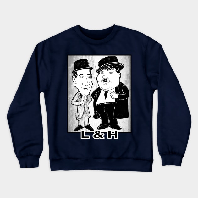 Laurel & Hardy Crewneck Sweatshirt by CIZDIBUJOS